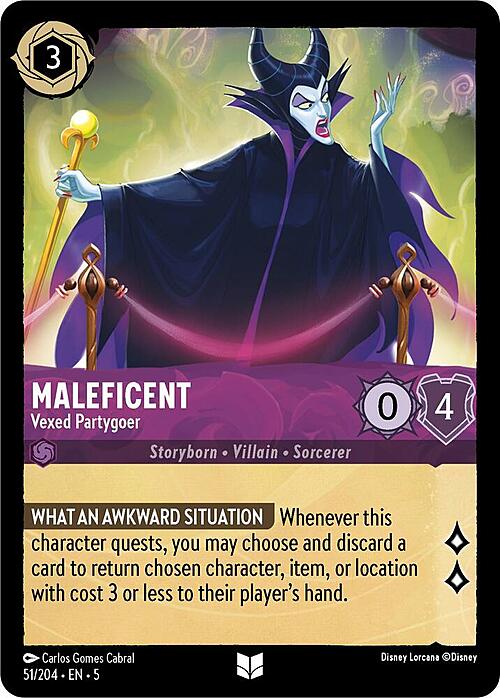 Maleficent - Vexed Partygoer Card Front