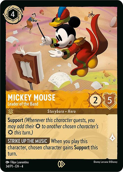 Mickey Mouse - Leader of the Band Card Front