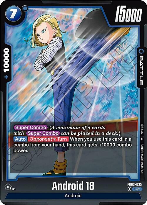 Android 18 Card Front