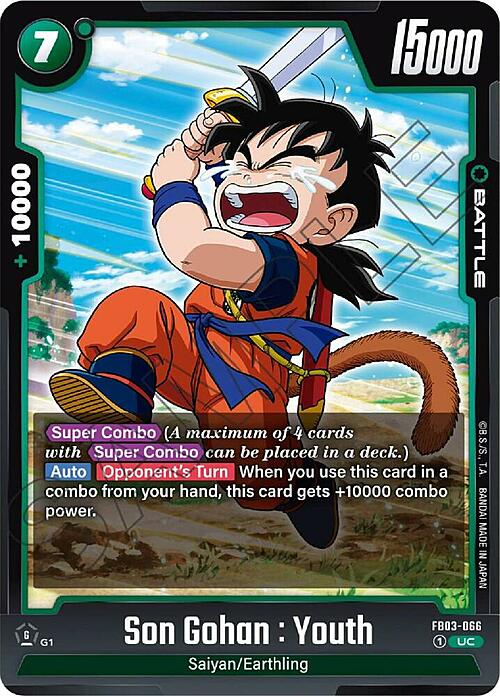 Son Gohan : Youth Card Front