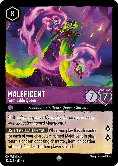 Maleficent - Formidable Queen Card Front