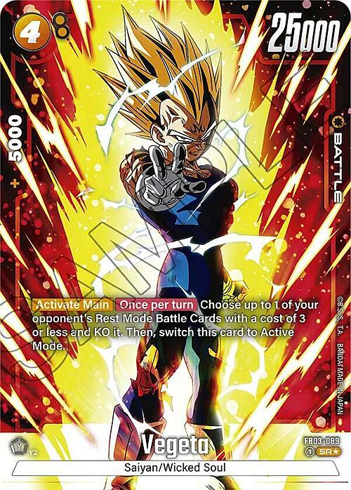 Vegeta Card Front