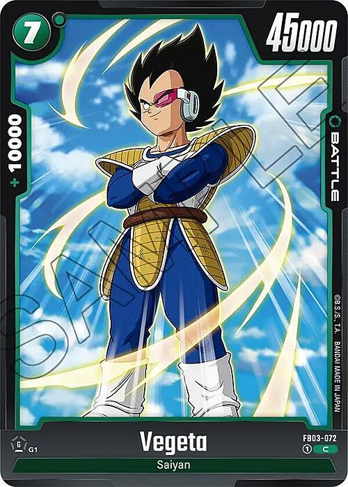 Vegeta Card Front