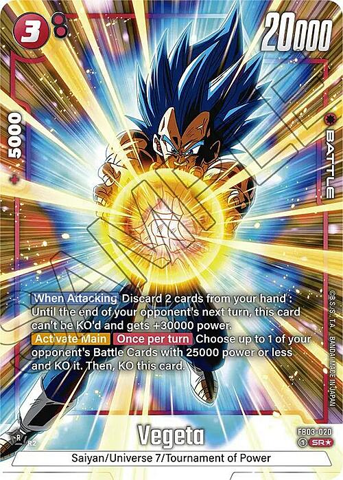 Vegeta Card Front