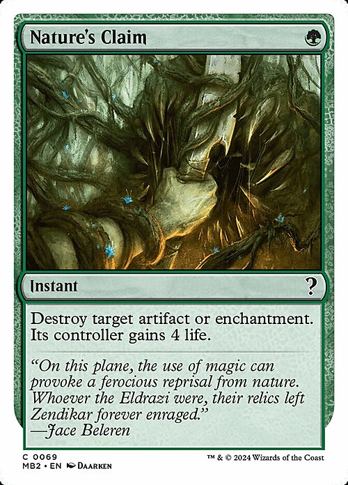 Nature's Claim Card Front