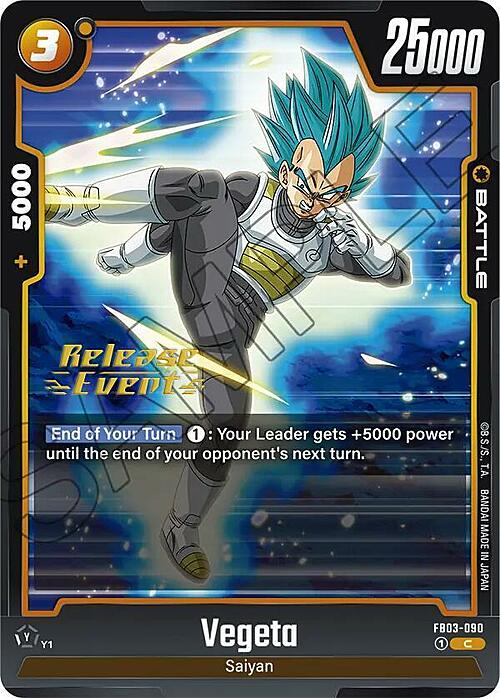 Vegeta Card Front