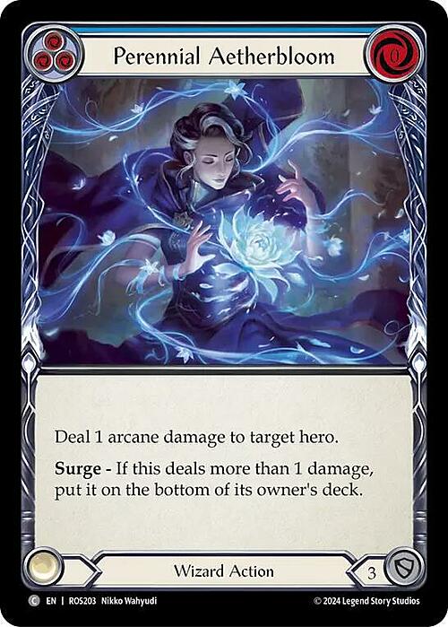 Perennial Aetherbloom - Blue Card Front