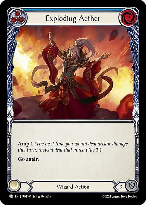 Exploding Aether - Blue Card Front