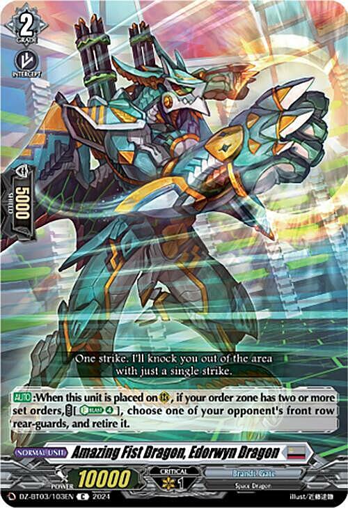 Amazing Fist Dragon, Edorwyn Dragon Card Front