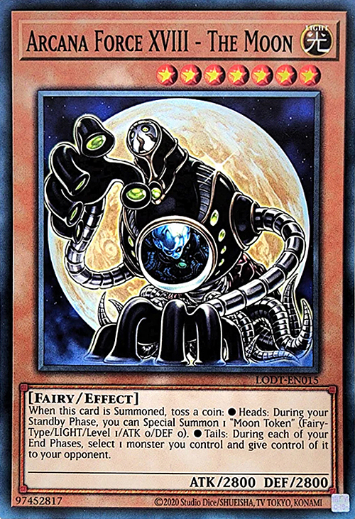 Arcana Force XVIII - The Moon Card Front