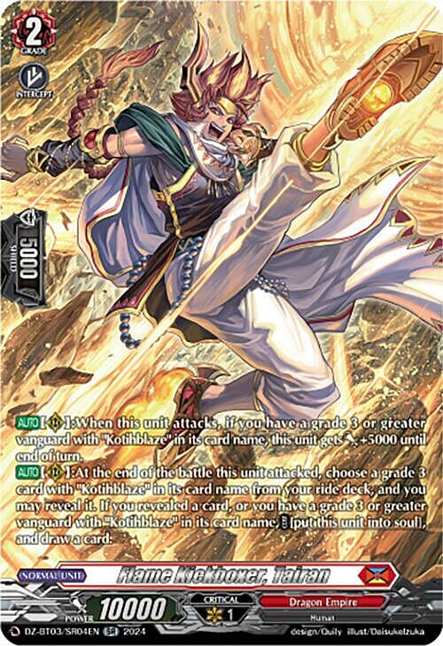 Flame Kickboxer, Tairan Card Front