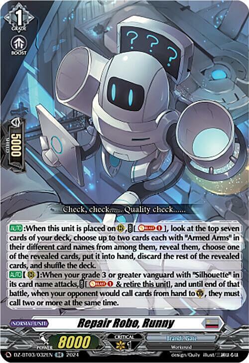 Repair Robo, Runny Card Front