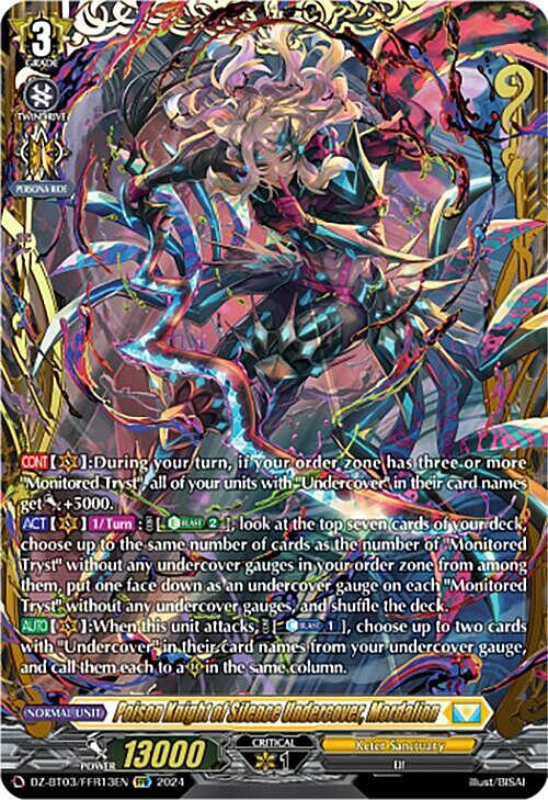 Poison Knight of Silence Undercover, Mordalion Card Front