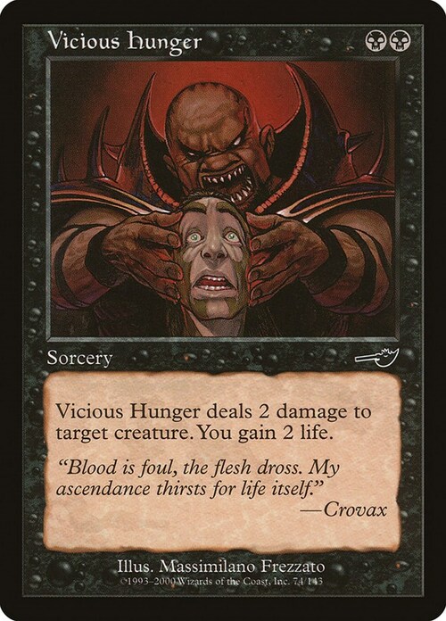 Vicious Hunger Card Front