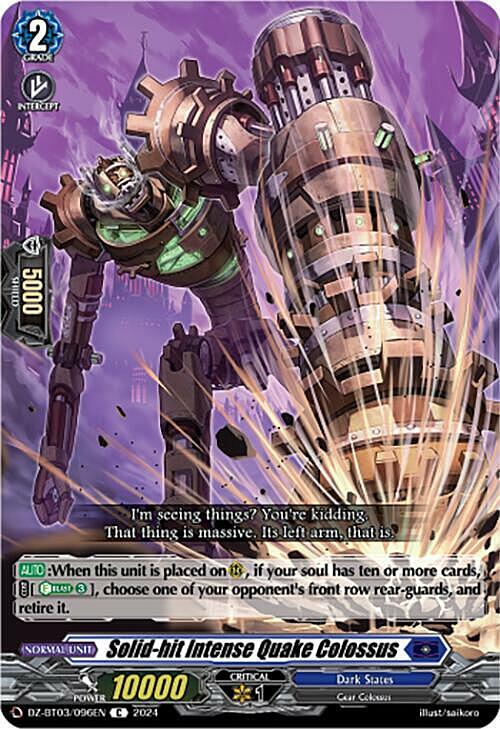 Solid-hit Intense Quake Colossus Card Front