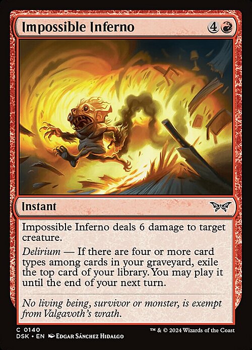 Impossible Inferno Card Front