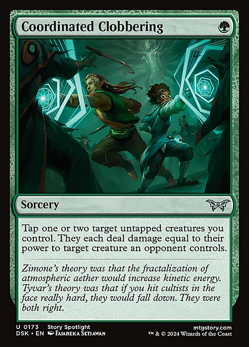 Coordinated Clobbering Card Front