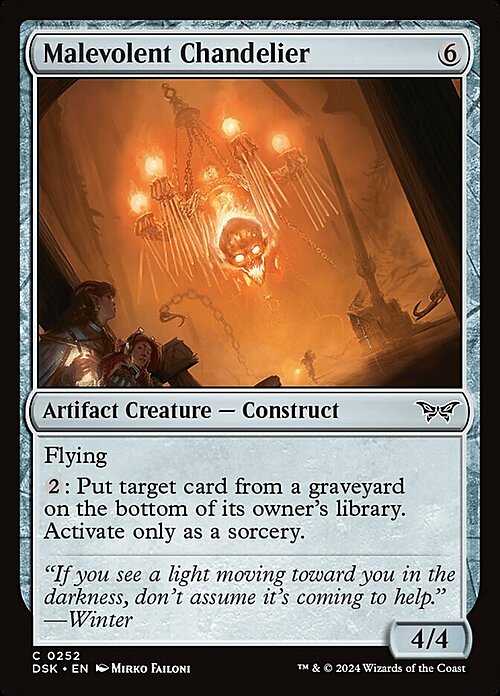 Malevolent Chandelier Card Front