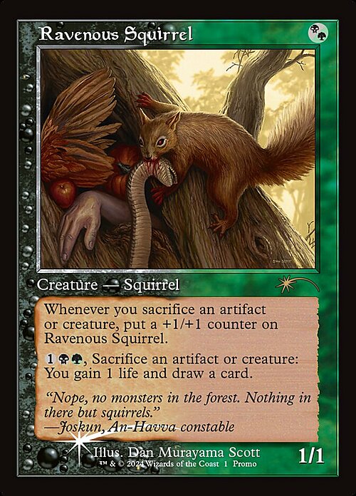 Ravenous Squirrel Card Front