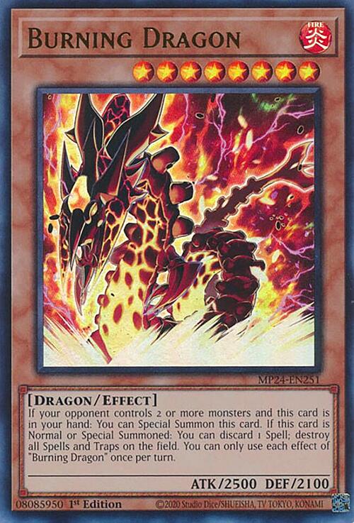 Burning Dragon Card Front