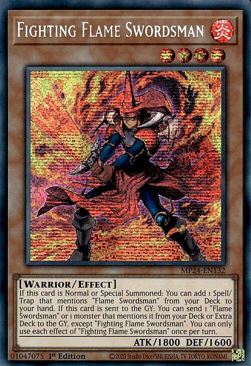 Fighting Flame Swordsman Card Front