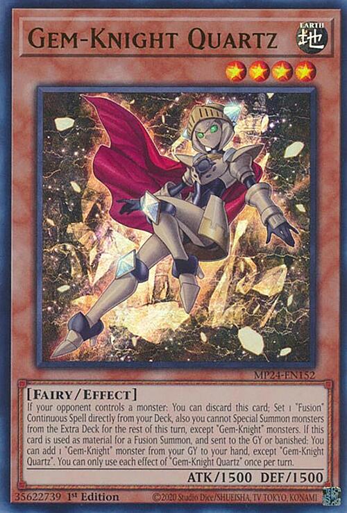 Gem-Knight Quartz Card Front