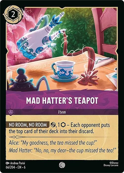 Mad Hatter's Teapot Card Front