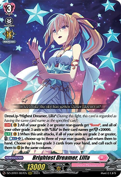 Brightest Dreamer, Lilfa Card Front