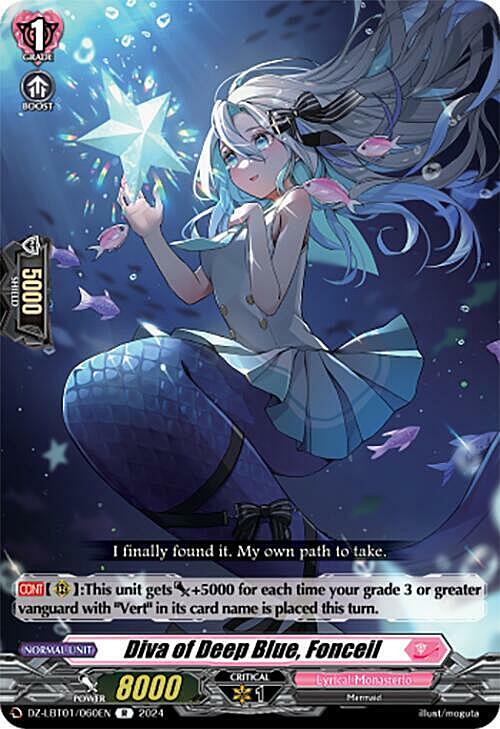 Diva of Deep Blue, Fonceil Card Front