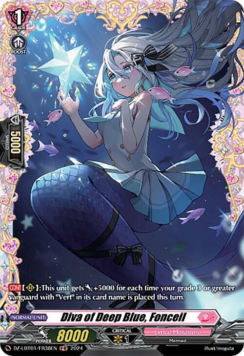 Diva of Deep Blue, Fonceil Card Front