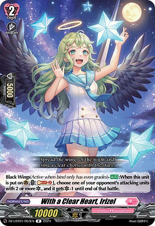 With a Clear Heart, Irizel Card Front