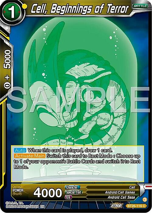 Cell, Beginnings of Terror Card Front