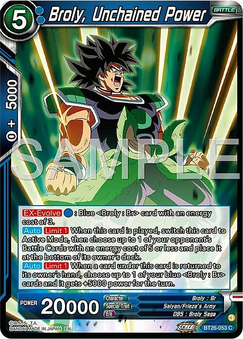 Broly, Unchained Power Card Front