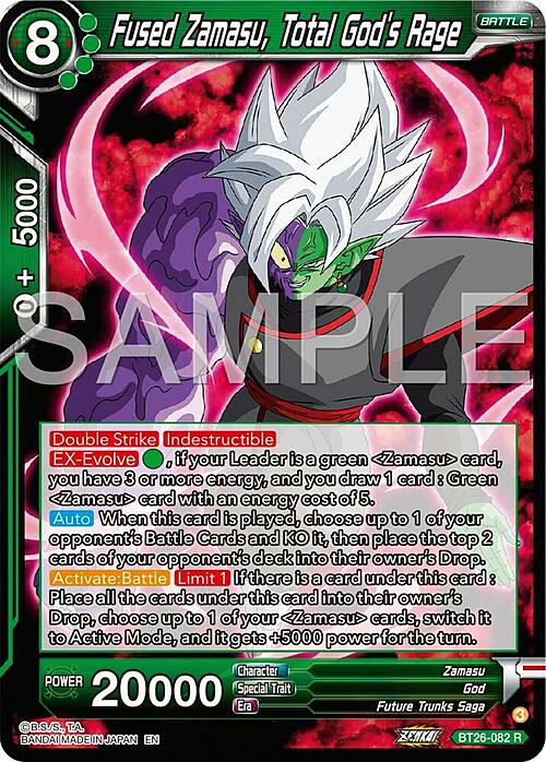 Fused Zamasu, Total God's Rage Card Front