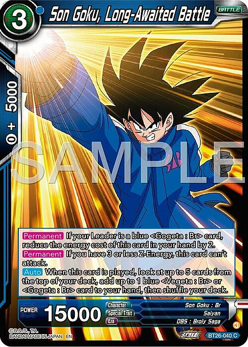 Son Goku, Long-Awaited Battle Card Front