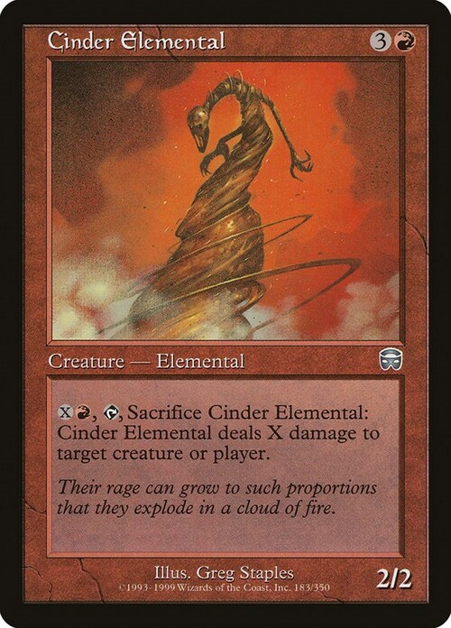 Cinder Elemental Card Front