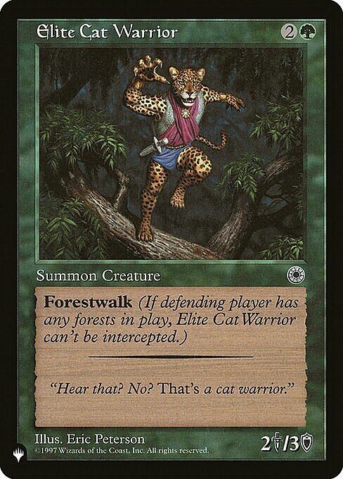 Elite Cat Warrior Card Front