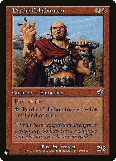 Pardic Collaborator Card Front