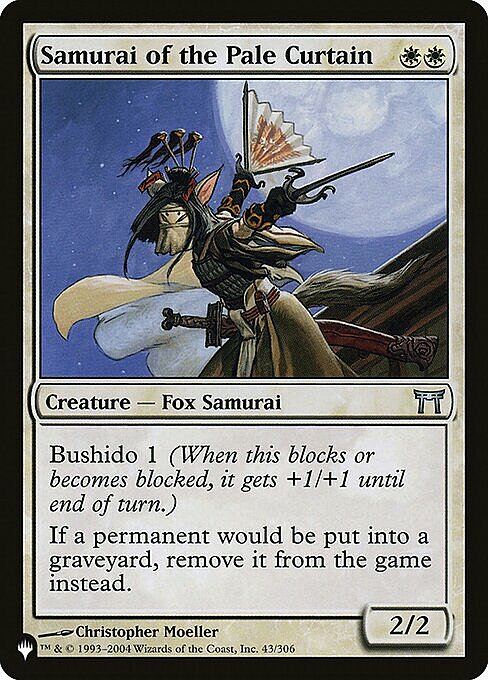 Samurai of the Pale Curtain Card Front