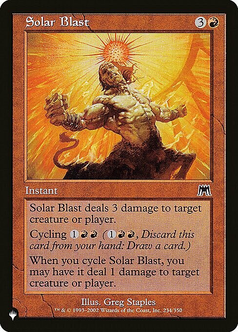 Solar Blast Card Front