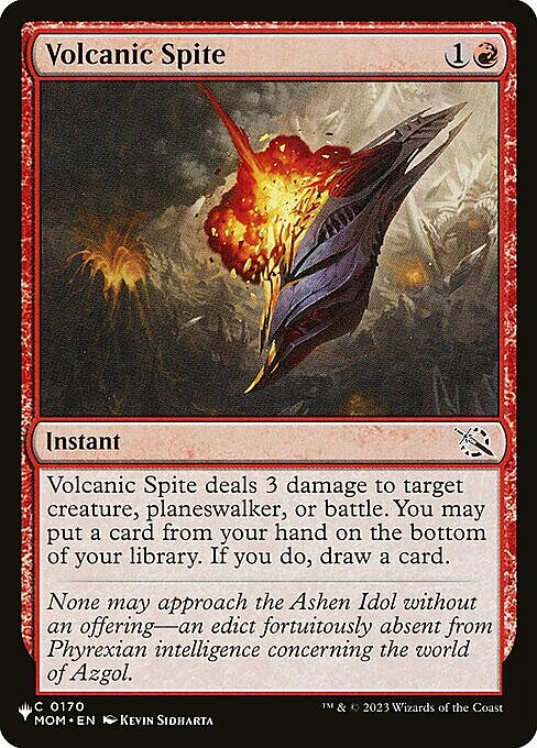 Volcanic Spite Card Front