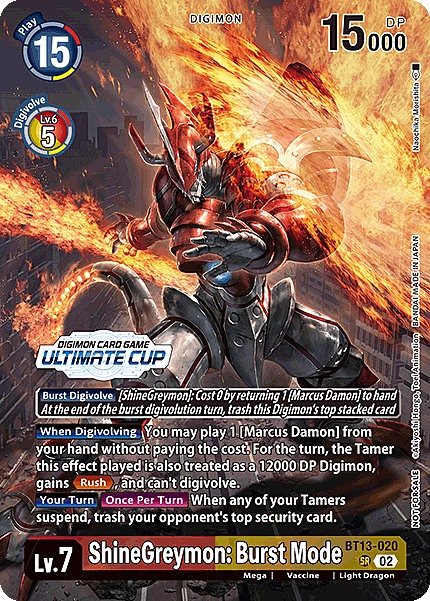 ShineGreymon: Burst Mode Card Front