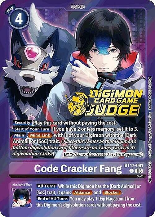 Code Cracker Fang Card Front