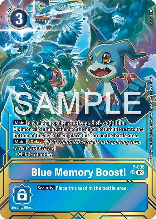 Blue Memory Boost! Card Front