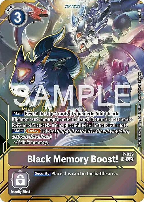 Black Memory Boost! Card Front