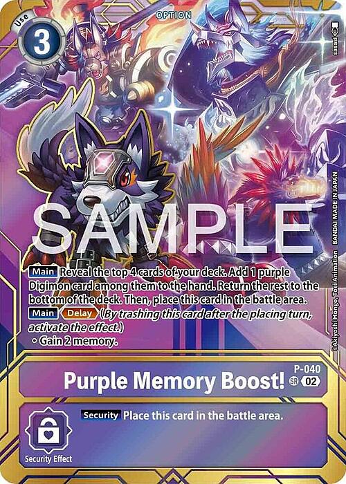 Purple Memory Boost! Card Front