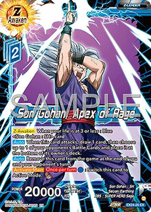 Son Gohan, Apex of Rage Card Front