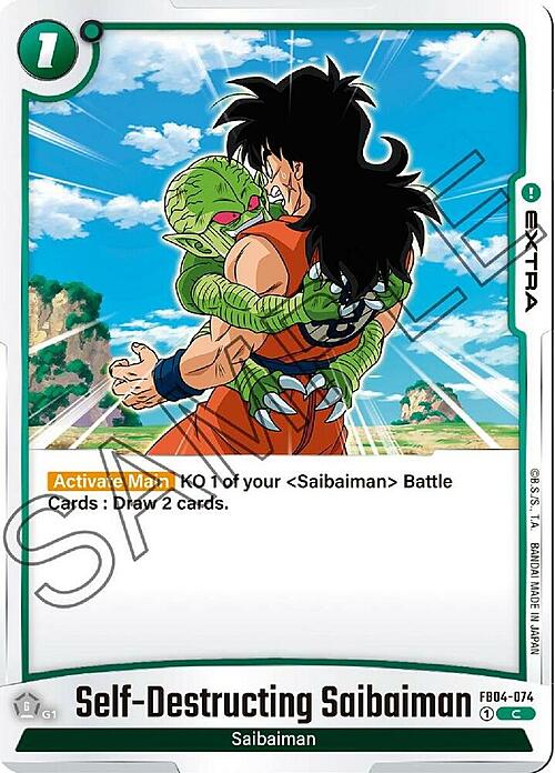 Self-Destructing Saibaiman Card Front