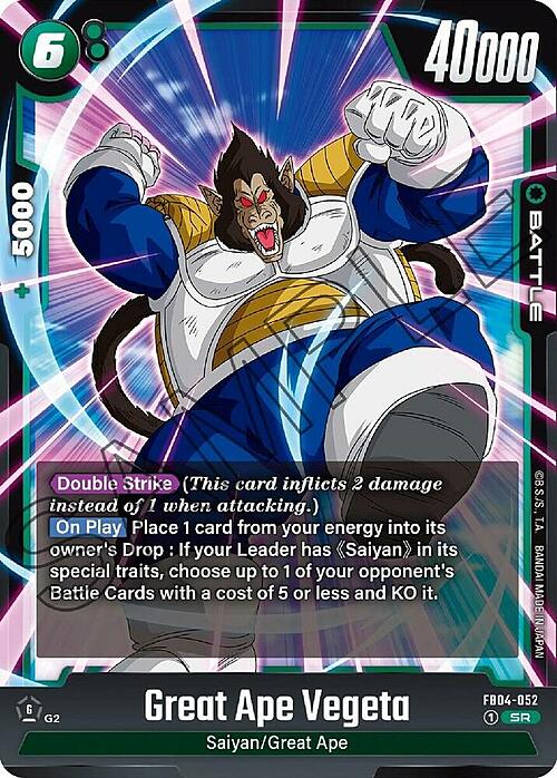 Great Ape Vegeta Card Front