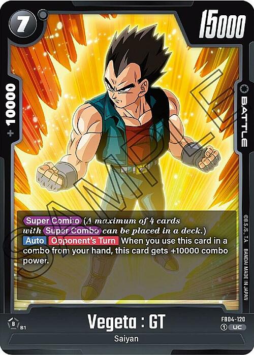 Vegeta : GT Card Front